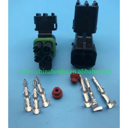 DJ3041Y-2.5-11-21 10 pcs Enhanced Seal 4 Pins Female Male Connector Plug For Car Delphi 2.5 Series New