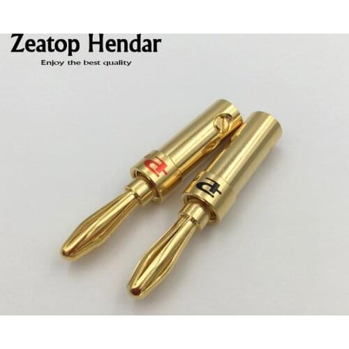 20Pcs Copper Gold Plated Speaker Cable 4mm Banana Audio Jack Plug Connector Adapter