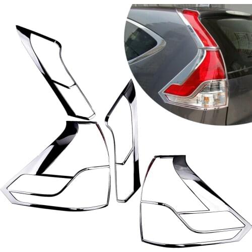 4Pcs/Set ABS Chrome Car Styling Rear Tail Light Lamp Cover Trim Fit For Honda CRV 2012 2013 2014