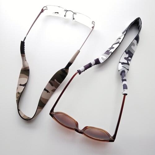 50pcs/lot eyewear camouflage stretchy neoprene sport band/spectacle retainer/eyeglass holder/camo sunglass holders