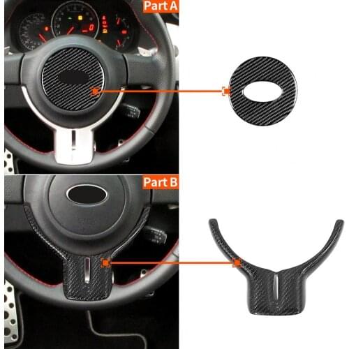 80% HOT SALES！！！Car Sticker Waterproof Anti-scratch Carbon Fiber 3D Texture Steering Wheel Trim for Toyota GT86