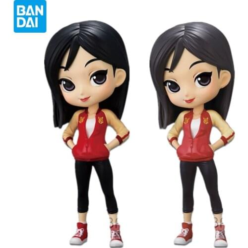 Bandai Hua Mulan Movie Anime Characters Figure Collectibles Model Toys Cute Cartoon Doll Hand-Made Model Decoration Toy Gifts