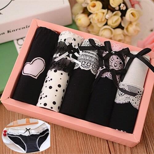 6 Pcs/ Underwear Women Girls Panties Ladies Underwear Briefs Panties Women Lace Lingeries Cueca Calcinhas Shorts Underpants Girl