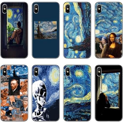Van Gogh Starry sky art Silicone Phone Case For Xiaomi Redmi 9T 9C 9A 7 7A K20 6 6A S2 Redmi Note 9S 9T 9 8 8T 7 6 5A Pro