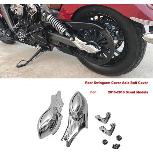 For Indian Scout Models 2015 2016 Motorcycle Chrome Rear Swingarm Cover Axle Bolt Cover Accessories Decorate