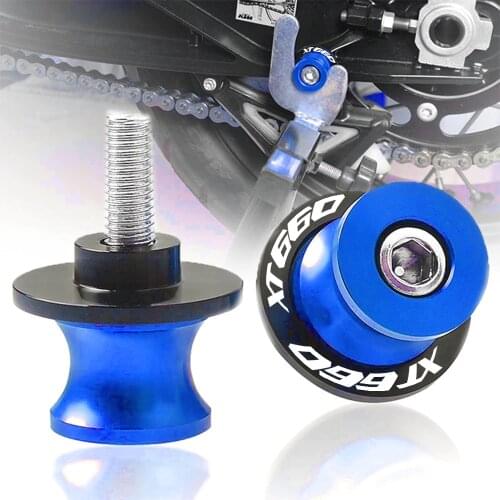 For YAMAHA XT 660 XT660 X R Z 2004-2017 2016 2015 Motorcycle Accessories CNC Aluminum 6MM Swingarm Spool Slider Stand Screws M6