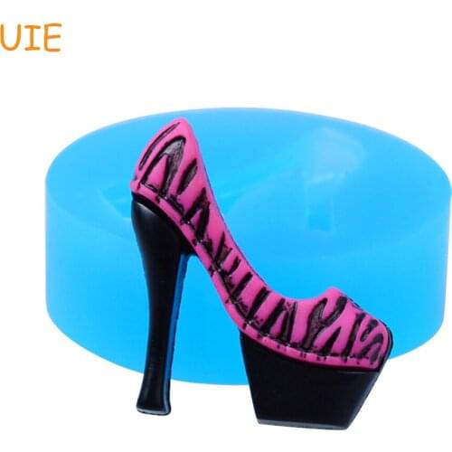 FYL561U 21.7mm High Heel Shoe Silicone Mold for Fondant, Cake Topper, Sugarcraft, Resin, Candle, Chocolate, DIY Handmade, Soap