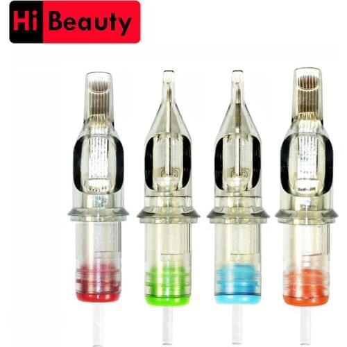 20pcs/lot Disposable Sterilized Round Liner Tattoo Cartridge Needles For Permanent Lip Eyebrow Makeup Tattoo Rotary Pen Supplies