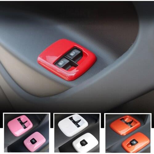 Car Power Window Switch Button Panel Decoration Cover For Mercedes Smart 453 fortwo forfour Car Styling Accessories Sticker
