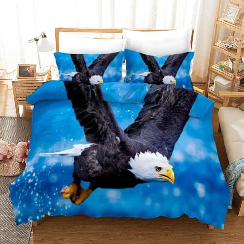 Vulture Pattern Underwater World Bedding Set Quilt Duvet Cover Pillowcases Bed Set Twin Full Queen King Single Double 2-3PCS