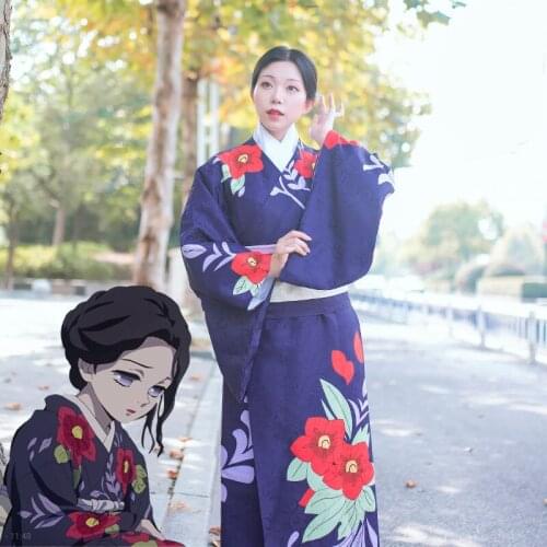 Anime Comic Demon Slayer Kimetsu no Yaiba Cosplay Costumes Tamayo Cosplay Costume Women Kimono Uniforms Clothes and wig