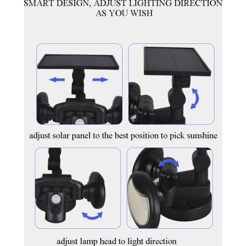 Hot NEW China LED Solar Light Outdoor Upgraded Microwave Sensor 270 Wide Angle Solar Wireless Wall Light Waterproof Flood Light