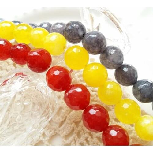 Min order $10) 1Strand/pack 10MM 38Pcs Colorful Natural Stone Loose Strands Jewelry Beads