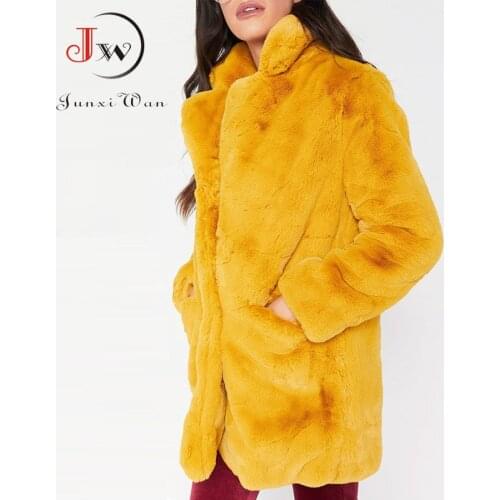 Fashion winter jacket women casual women faux fur coat black plus size jackets casaco feminino jaqueta feminina