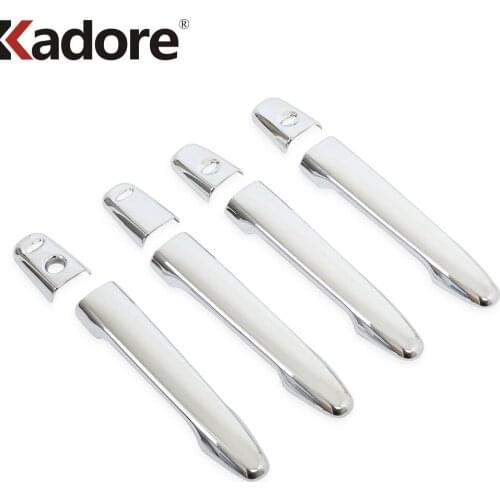 For Mitsubishi Delica 2020 2021 ABS Chrome Plastic Door Handle Cover Trim Door Decoration Grip Sticker Car Accessories