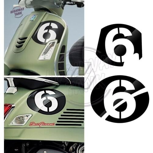For Piaggio Vespa Series 2 Sei Giorni GTS 300 GTS300 GTS300ie Supersport Decals Number 6