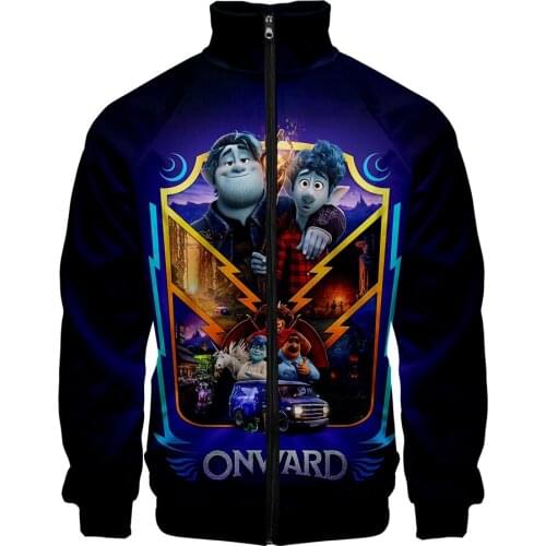 New Find The Magic: Pixar Onward Jacket Custom 3d Zipper Mens Jacket Cartoon Anime Bomber Jackets Coat Male Casual Streetwear
