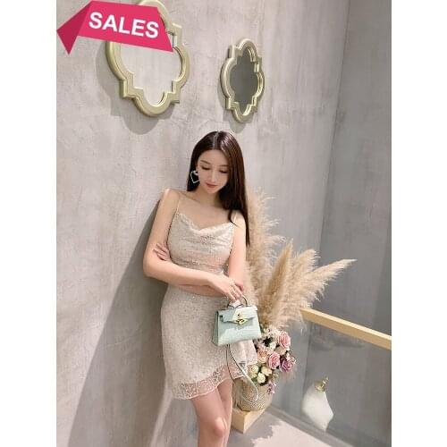 New elegant swing collar, slim fitting, heavy work, beaded dress, elegant style, suspender, buttock wrapped dress