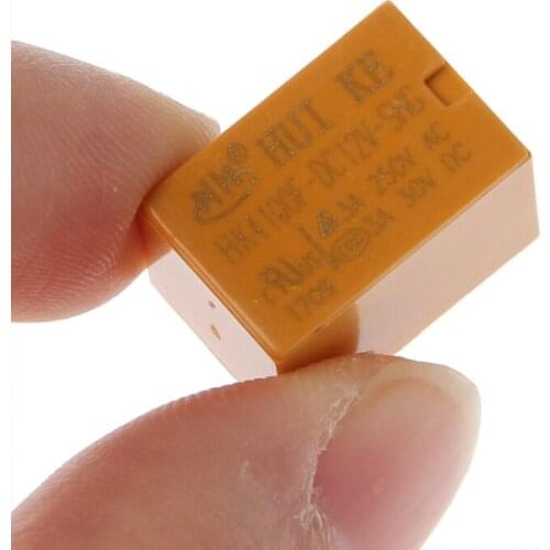 OOTDTY 5 Pcs 12V Relay HK4100F-DC12V-SHG 6 Pins 3A 250V AC 30V DC