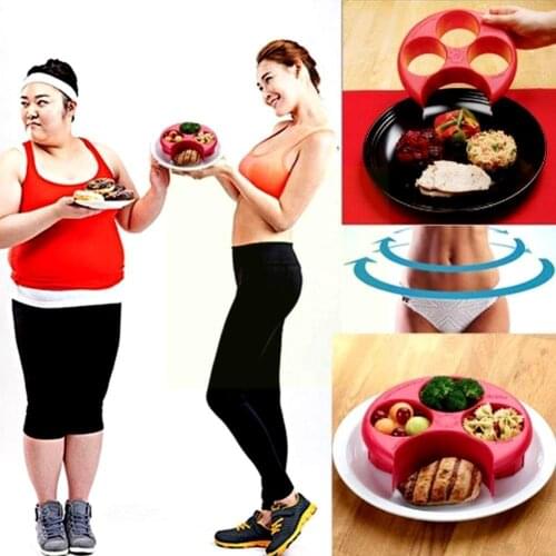 Portable Lose Weight Meal Measure Food Portion Control Tools Keep Fit Tool Dinnerware Kitchen Diet Plate Cooking Control W7V5