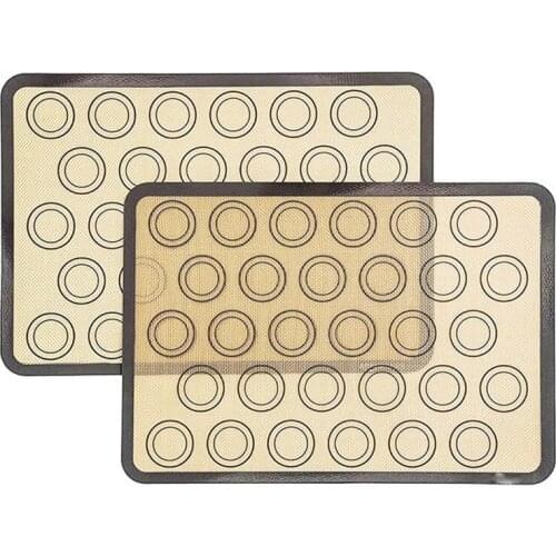 Baking utensils 42CMX29.5CM Oven Baking Mat Macaron Silicone Baking Mat Glass Fiber Baking Mat 0.7mm Thick Baking Mat Sheet