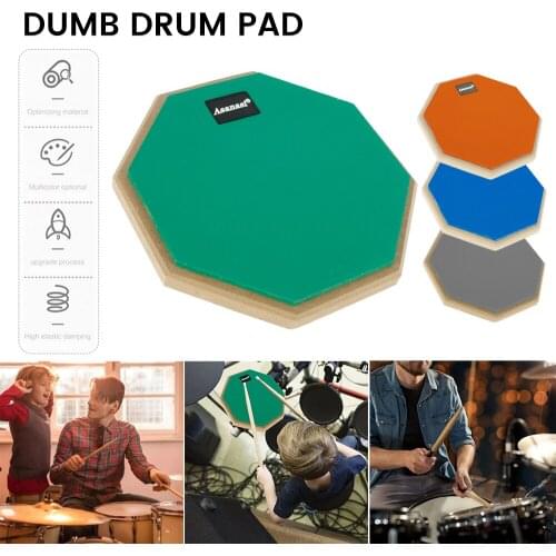 Rubber Wooden Dumb Drum for Beginner Practice Training Drum Pad and drumstick For Jazz Drums Percussion Instruments Parts