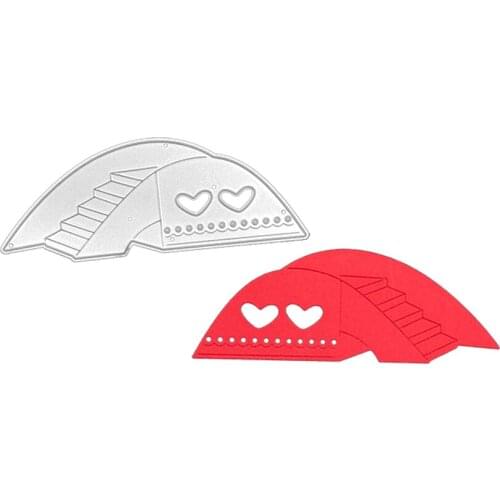 Julyarts Bridge Heart Embossing Folder Stencil For DIY Scrapbooking Paper Photo Album Cards Making Dice Cut