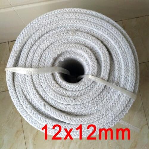 12mm x 12mm ceramic fiber packing alumina silicate fibre furnace door sealing fire door seal aluminosilicate stuffing seal