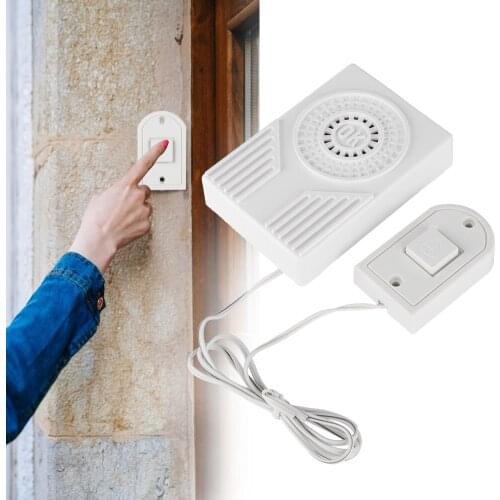 High quality doorbell Homesafe Electronic Wired Button Door Bell Transmitter + Receiver Door Bell Alarm Home Security