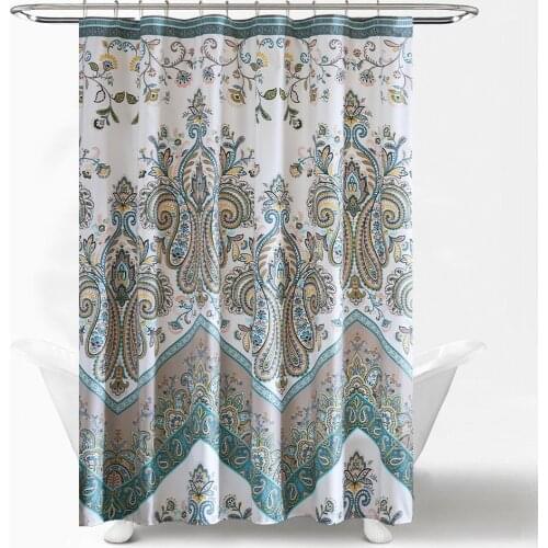 Shower Curtain 1PC 180X180CM Colorful Flower a Pattern Hotel Waterproof Hanging Cloth Curtains for Bathroom 3JL939 Jarlhome