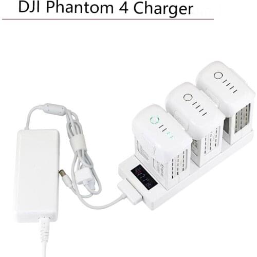 3 in 1 Charging Hub Parallel Battery Smart Charger with LED Digital Display for DJI Phantom 4 Advanced Pro Drone Accessories