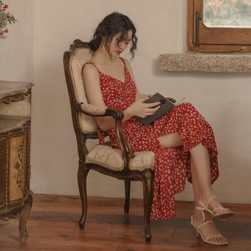 2021 Fashion Casaul Women Dress Vintage Sleeveless Woman Dresses Summer Vestdos Print Vacation Clothes Femme Robe New WPY2706