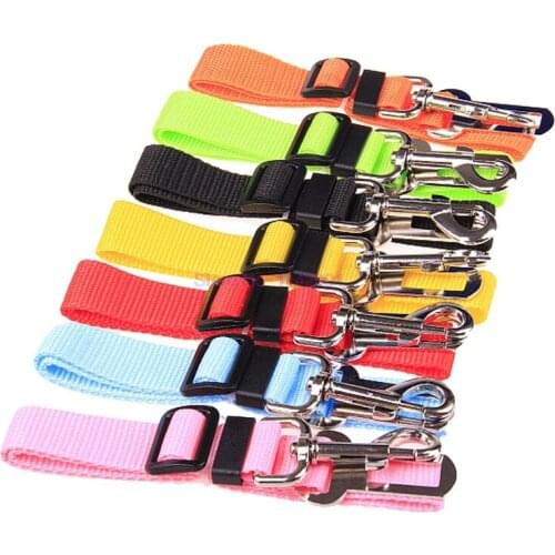 100pcs Pet Dog Cat Car Seat Belt Adjustable Harness Seatbelt Lead Leash for Small Medium Dogs Travel Clip Pet Supplies