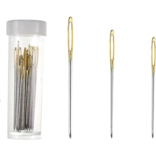 30pcs Cross Stitch Needles Craft Embroidery Tool Large Eye Sewing Needles Hand Sewing Needle With Threader Home DIY