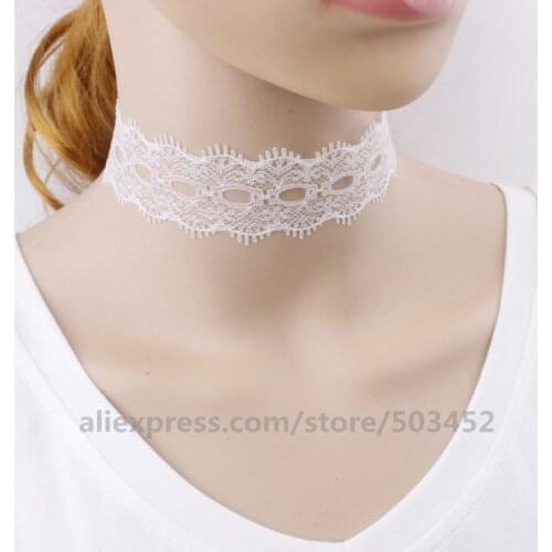 300pcs/lot Lace Temperament Choker Necklace Sweet Style Womens Necklaces Jewelry Factory Price Women Girls Free Shiping Necklace