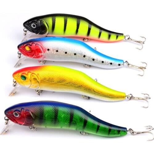 4PCS Big Minnow Fishing Crankbait Crank Fish Bass lure hook baits 12.5cm/24.5g