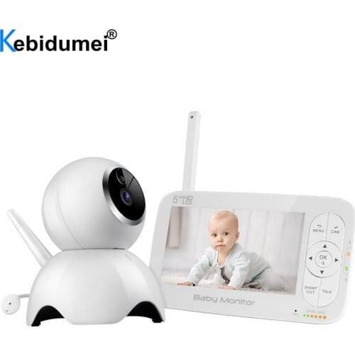 5.0 Inch Baby Monitor with Camera Wireless Video Nanny 720P HD Security Night Vision Temperature Sleep Camera Two-way Voice