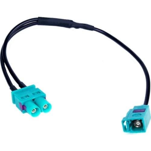 2 to 1 Radio Antenna Adapter Double Fakra RNS RCD 510 310 315 210 to RCD330 fit for VW AUDI Mercedes Skoda