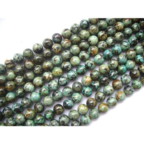 Natural Africa Turquoise Round Shape 12mm Loose Beads For Jewelry Making DIY Bracelet Necklace Earrings