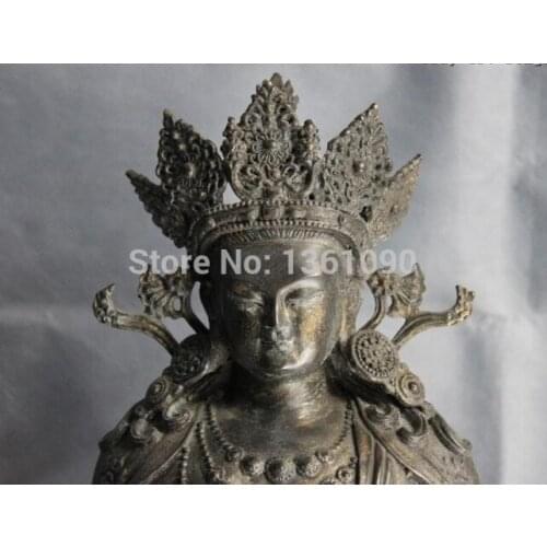 Xd 001010 Buddhism Copper Bronze Tara Guan Yin Kwan-yin Boddhisattva Goddess Buddha Statue