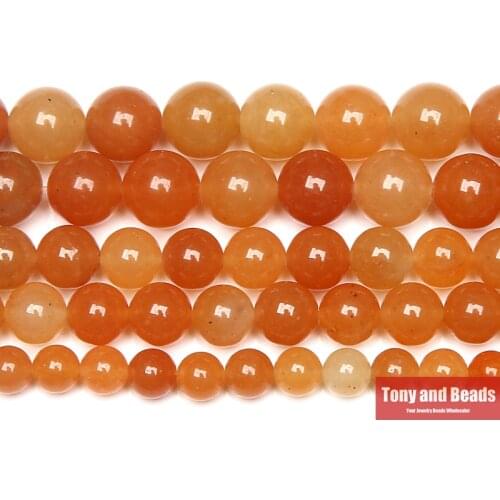 Natural Stone Red Aventurine Beads In Loose 15" Strand 4 6 8 10 MM Pick Size For Jewelry Making