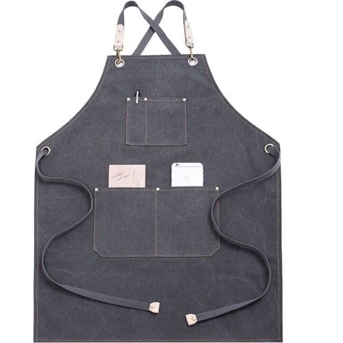 Sleeveless Apron Floral Artist, Hair Stylist, Milk Tea Shop, Nail, Work Aprons Waterproof Does Not Touch Canvas Kitchen Supplies