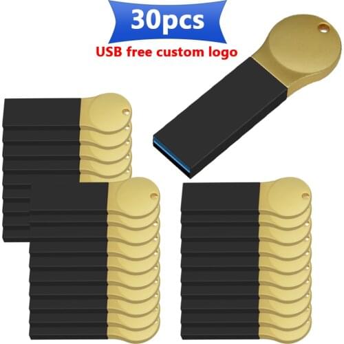 Bulk 30pcs free Personalize logo usb flash drives Waterproof pen drive USB 3.0 16GB 32GB 64GB 8GB 4GB Real capacity Memory stick