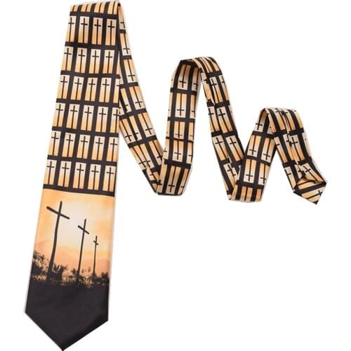 Priest Clergy Necktie Christians Holy Jesus Neck Tie
