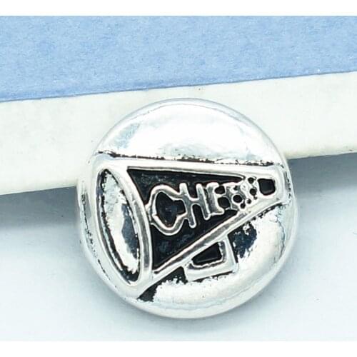 Hot sale 10pcs beauty simple cheer pattern 12MM metal snap buttons charms fit DIY 12mm snap jewelry KZ9070