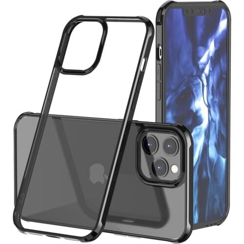 Iphone12 Phone Case Apple 12 Pro Four-Corner Anti-Fall Acrylic Protective Cover Transparent Hard Case 2020 New