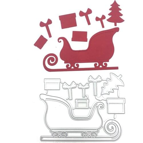 Julyarts Santa Sleigh Metal Cutting Die Merry Christmas Dies 2021 for DIY Album Paper Card Decorative Craft Die Cuts