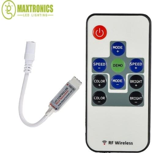 Best price 1 pcs DC5-24V 10 Keys Wireless RF Remote RGB LED strip Controller Mini Controller Dimmer Free shipping