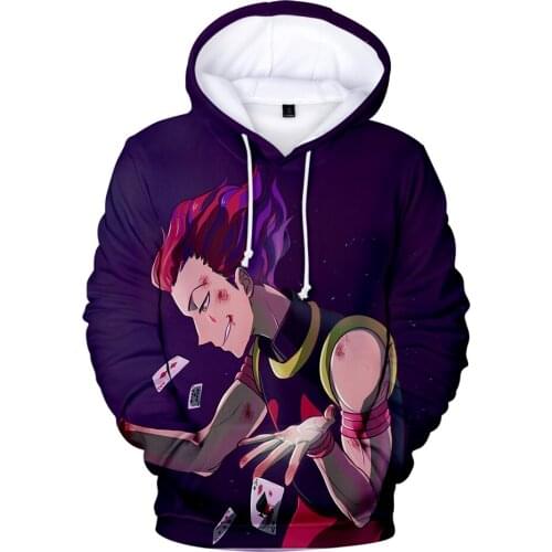 Hunter X Hunter Hoodies Men/women Plus Size Hip Hop Streetwear Hisoka Harajuku 3D Hunter X Hunter Mens Hoodie and Sweatshirt