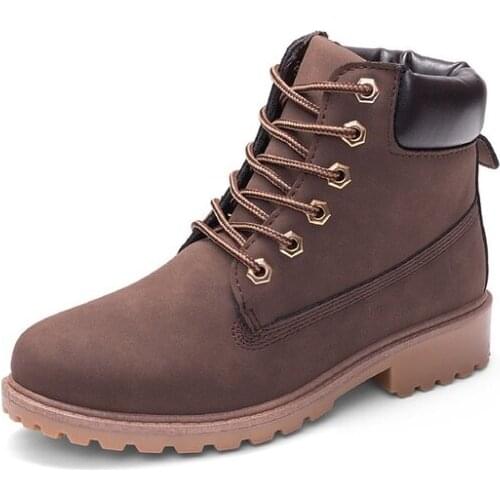 Large size Winter Men Boots PU Outdoor Snow Ankle Boots Male Lace Up Anti-slip Booties British Sneakers Plus Size